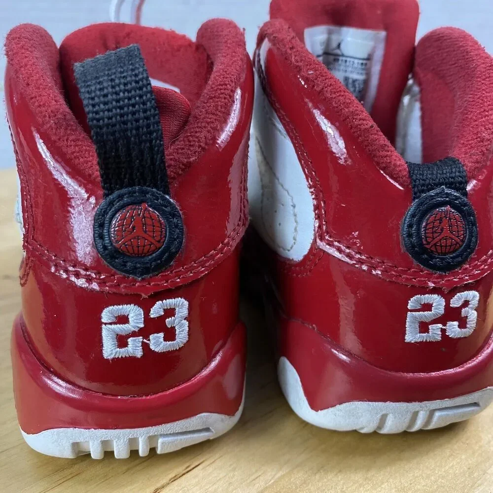 Jordan 9 Retro Gym Red White Toddler 7C Kids Basketball Sneakers 401812-160